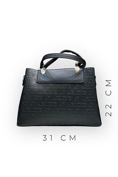 Armine Faux Leather Card Holder and Bracelet Shoulder Bag - Vs.Blkt.0055