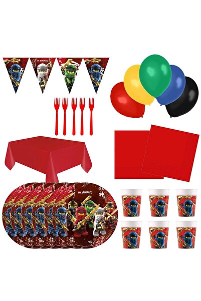 Parti Evreni Ninja Go Temalı Doğum Günü Parti Seti 8 Kişilik