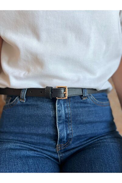 Eksibir Dikişli İnce Kadın Kemeri Pantolon Kemeri Elbise Kemeri