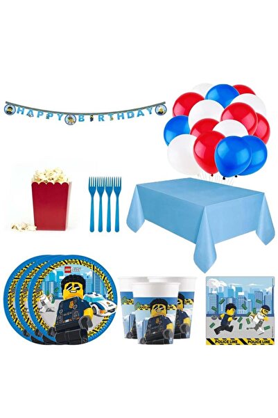 Parti Evreni Yapı Oyuncak Konseptli Doğum Günü Seti 8 Kişilik