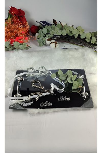 Basic Creation Smoked Colored Eucalyptus Detailed Promise and Promise Tray