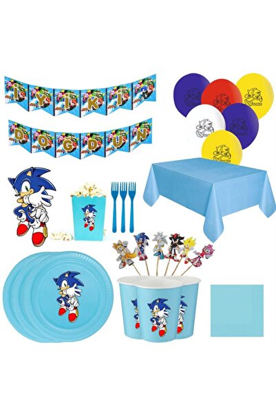 Parti Evreni Sonic Temalı Doğum Günü Seti 10 Kişilik