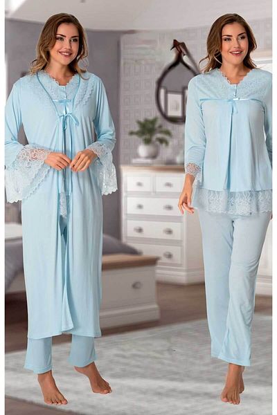 by İGP Set de pijamale de maternitate pentru gravide cu halat