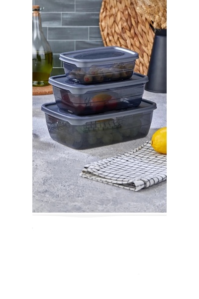 VİZYON 6Pcs 3 Size Storage Container Fridge Organizer Icebox Container