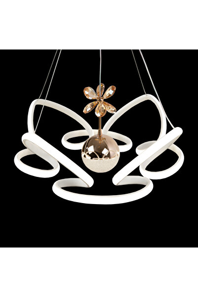 Zeda Teknoloji Lotus 3 Renk 4 Yaprak Tek Top Led Avize