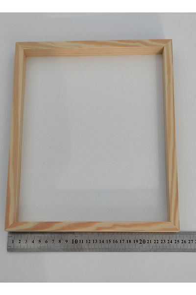Oduncudünyası 25X30 cm Wood Framed Board White (Without Glass - Backrest Fixed)