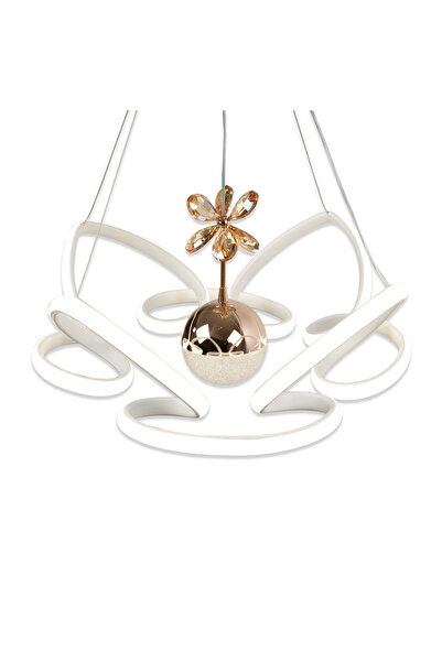 Zeda Teknoloji Lotus 3 Renk 4 Yaprak Tek Top Led Avize