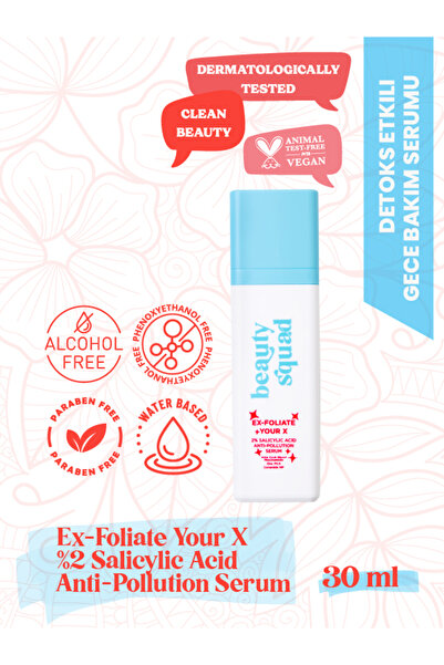 beauty squad Ex-folıate Your X Antı Pollutıon Serum- Serum Gözenek Sıkılaştırıcı, Sivilce Karşıtı Serum 30 ml