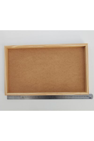 Oduncudünyası 50X30 cm Wood Framed Board Raw (Without Glass - Backrest Fixed)