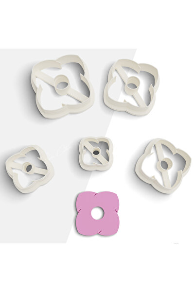 flament aşk Flower Shaped Polymer Clay Mold, Earring Mold, Jewelry Mold, Cera...