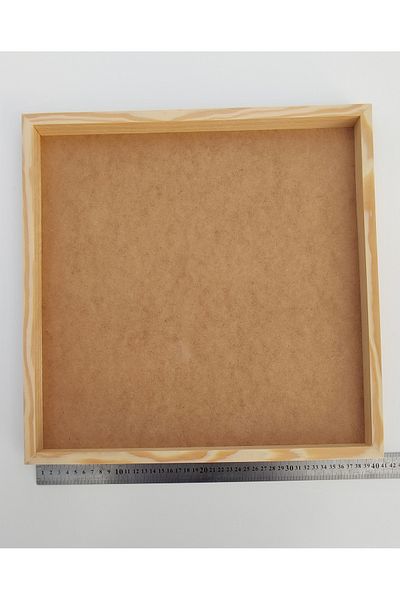 Oduncudünyası 40X40 cm Wood Framed Board Raw (Without Glass - Backrest Fixed)