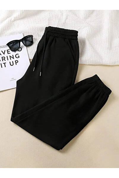 CAONNES Winter Black Unisex Jogger Elasticated Leg Trousers Shah Modaff5563424