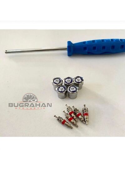 OEM Lastik Acil Durum Seti Lüx Set (Pafta + 5 Adet Metal Sibop Kapağı + 5 Ade...