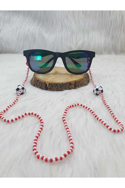 HAPPY HANDMADE Children's Glasses Chain with Fans Football Themed Glasses Chain Glasses Accessory