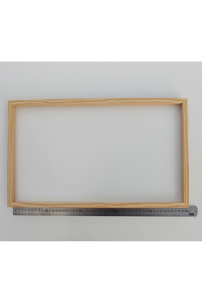 Oduncudünyası 50X30 cm Wood Framed Board White (Without Glass - Backrest Fixed)