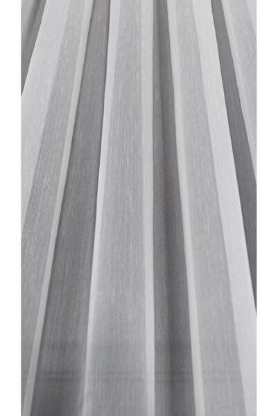 Yuka Linen Bamboo Tulle Curtain - 1/3 Close Pleat, Non-Wrinkle Iron, Leaded Skirt