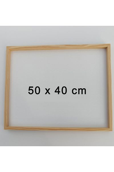 Oduncudünyası 50X40 cm Wood Framed Board White (Without Glass - Backrest Fixed)