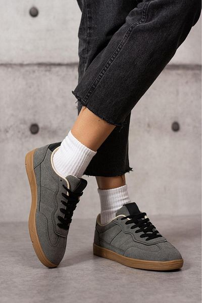 Ayakkabıda Tek Pantofi sport gri Dozza pentru damă