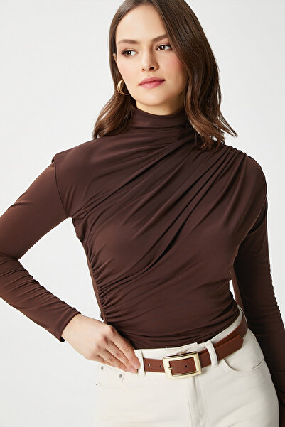 Ritnice Γυναικεία Moon Gathered Καφέ Αμμώδης Μπλούζα