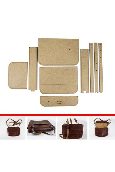 AiryFooT Στένσιλ 9 τεμαχίων MDF - Δερμάτινη τσάντα χόμπι IB45