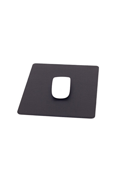 Turgut Office Δερμάτινο Mousepad Μαύρο 23x27cm