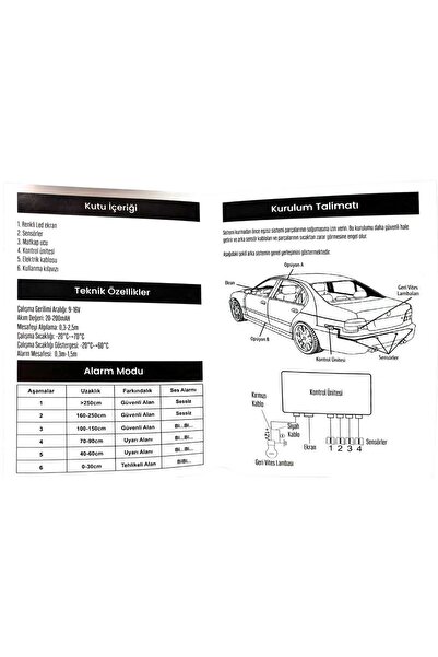 Autoware ARAÇ PARK SENSÖRÜ Universal Uyumlu