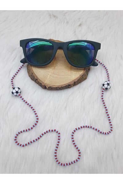 HAPPY HANDMADE Children's Glasses Chain with Fanatic Side Football Themed Glasses Chain Glasses Accessory