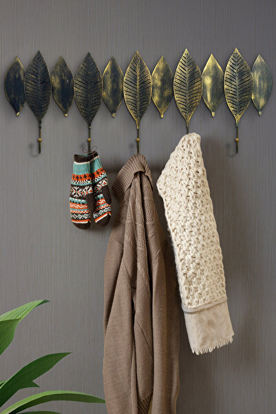 ENZODEKOR Dekorenzo Dekoratif Demir Duvar Askısı - Metal Askılık - Elbise Askısı