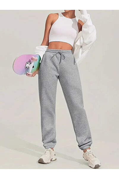 CAONNES Trening gri JOGGER cu elastic la picioare, material flexibil care eli...