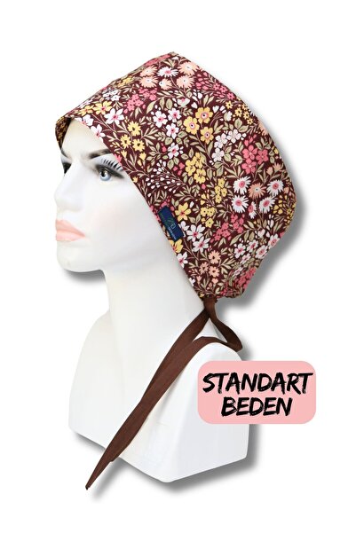 doktorbonem Стандартний розмір Коричневі польові квіти Хірургічна шапочка Лікар Медсестра Медичний працівник Лікарня Шапочка