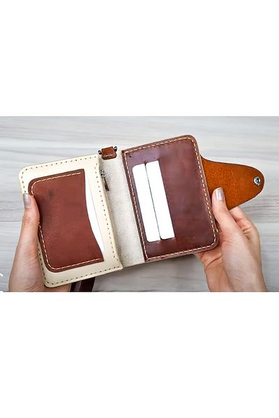 AiryFooT Πρότυπο πορτοφολιού 9 τεμαχίων MDF Leather Hobby - με φερμουάρ, Ib46