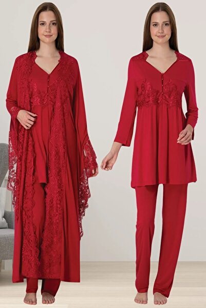 by İGP طقم بيجامة للحوامل مع ثوب صباحي