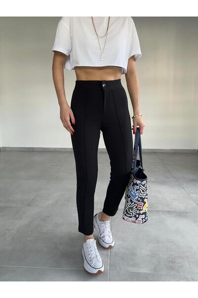 Paw Garage Çimalı Dar Paça Palazzo Pantolon, En Boy Likralı, 36-50 Beden Arası