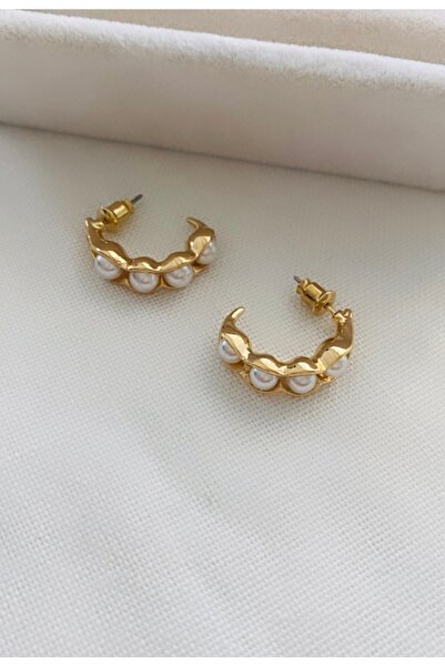 VNS Accessories İncili C Model Küpe (2 cm)