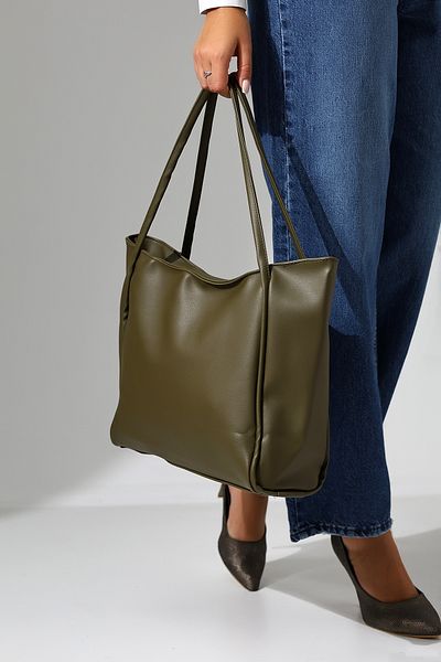 Bagzone Γυναικεία τσάντα ώμου με μίνι πορτοφόλι Dark Mink