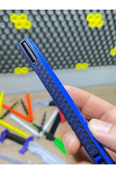 Main Collectibles Blue and Black Butterfly Training Knife - 1 Piece Butterfly Knife Plastic