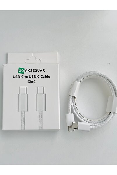 Go Aksesuar Iphone USB-C To USB-C 20w 2 Metre Hızlı Şarj Iphone 15-15promax-16-16promax-16plus-17-17promax
