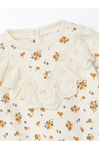 LC Waikiki Lcwbaby Girl Crew Neck Sweatshirt and Leggings Pants 2-Piece Set