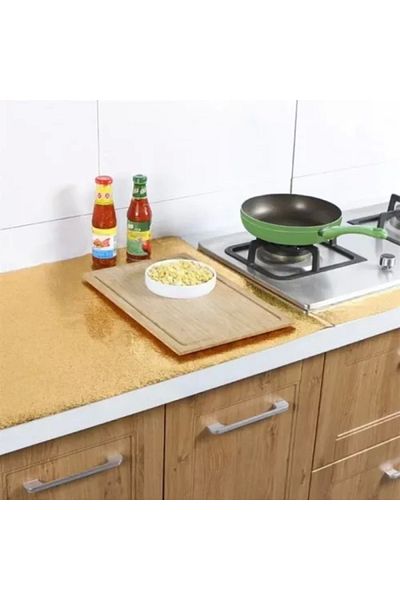 TTT Adhesive Gold Kitchen Countertop Foil