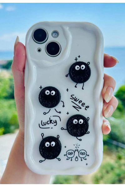Go Aksesuar جراب سيليكون مرن بتصميم لعبة ثلاثية الأبعاد متوافق مع هاتف iPhone 13 و14