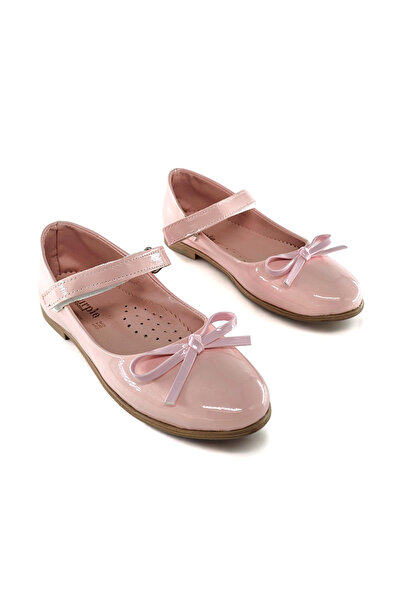 Julshen حذاء راقصة الباليه للفتيات بفيونكة شارب