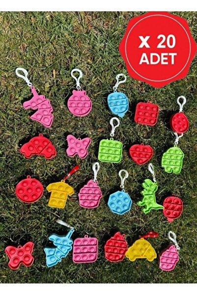Bundeba 20 Adet Popit Anahtarlık Hediyelik Doğum Günü Hediyesi Karne Hediyesi