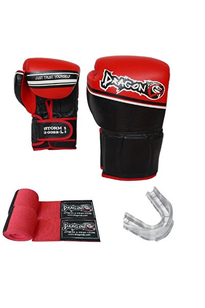 Dragondo Storm Deri Boks eldiveni Deri Kick Boks, Muay Thai Eldiveni Gloves G...