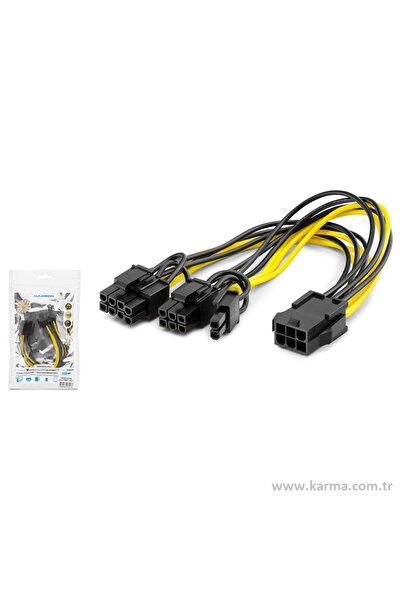 Afila Pcı-E VGA, Ekran Kartı Power Çoklayıcı Kablo 8 Pin (6+2) Molex Kablo (6...
