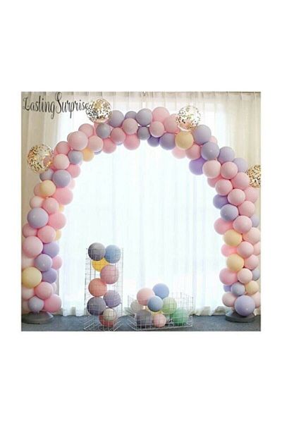 Party City Macaron Balloon Chain Balloon Set 5 Mt Chain 100 Balloons Mixed + Pump