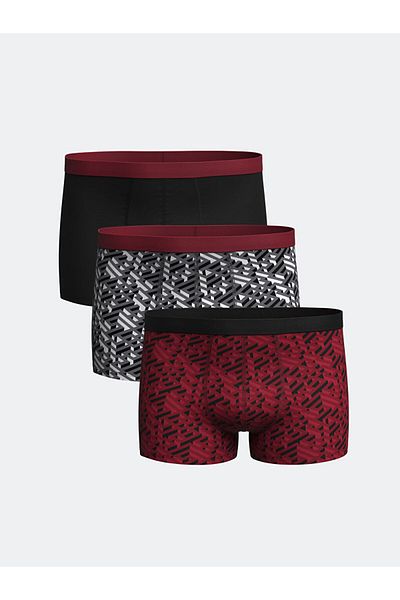 LC Waikiki Standard Fit Cotton Flexible Ανδρικό Boxer 3 τεμαχίων