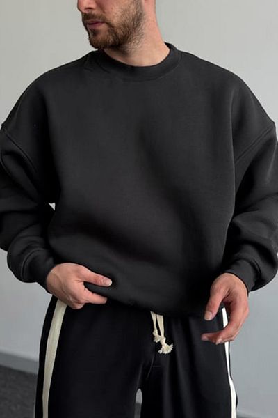 Moderk Men's Oversize Crew Neck Sweatshirt - 3 Thread
