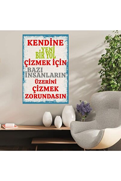 DURUSOY Ρετρό ξύλινη αφίσα από MDF - Αστεία αποφθέγματα, γραφές τοίχου, τοπία...