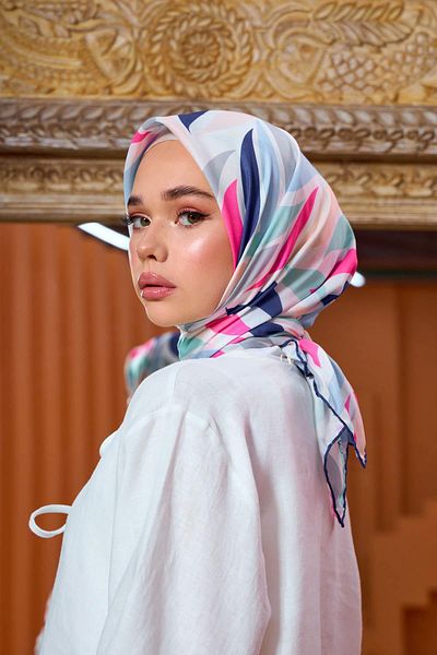 İpekhan Μαλακό κασκόλ Marrakech Collection Ροζ Μωβ 1201-13