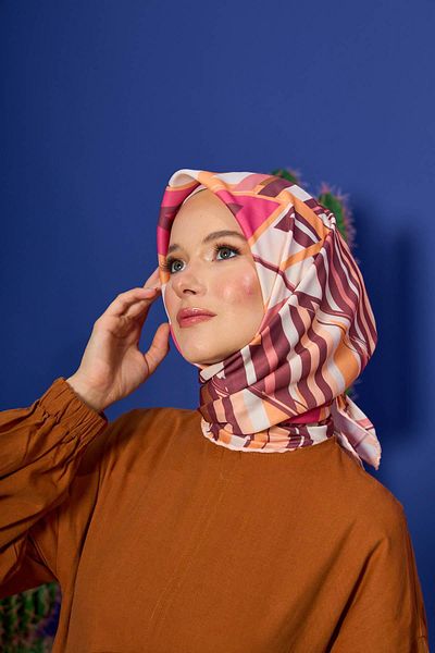 İpekhan Marrakech Συλλεκτικό Μαλακό Κασκόλ Καστανιά Καφέ 1208-06